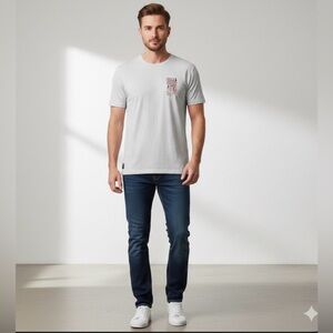 Howitzer Light Gray Graphic Tee with Pocket